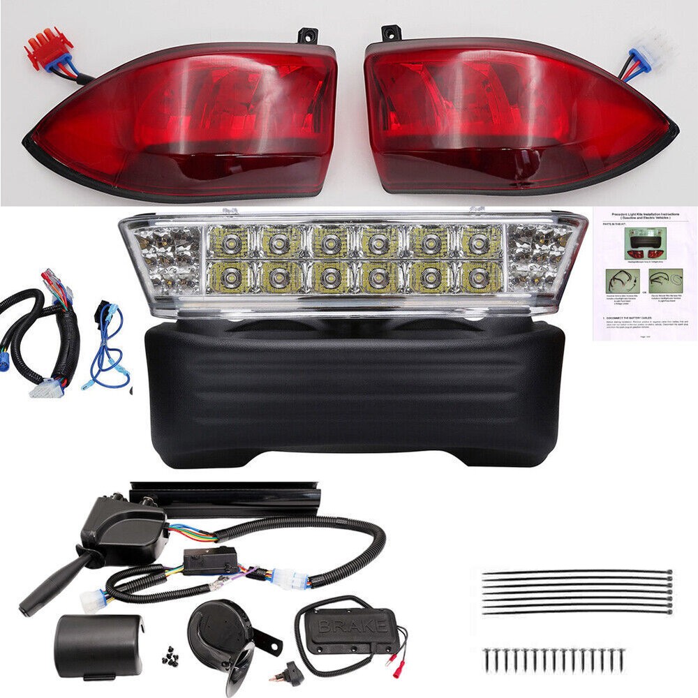 LED Headlight & Tail Light Kit for Club Car Precedent 2004-2008 Golf Cart-image