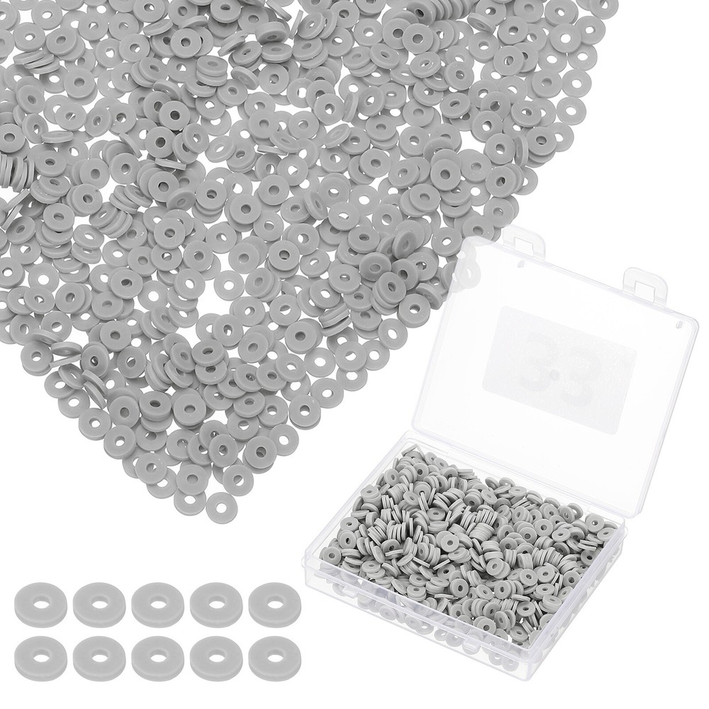 1000 Pcs Gray Heishi Beads Clay Beads Bracelet Jewelry Making DIY Kit