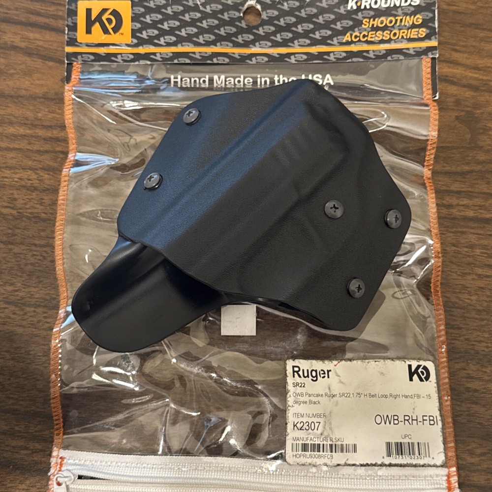 K Rounds Ruger SR22 OWB Pankcake Holster RH