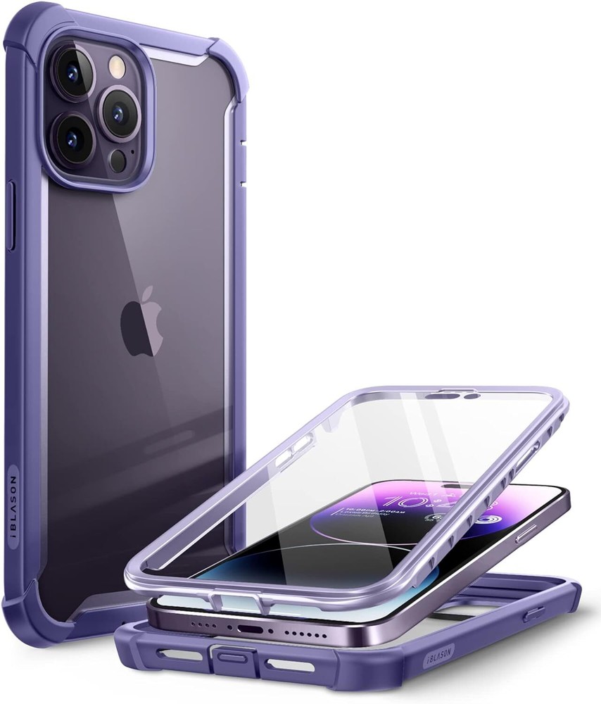 Ares for iPhone 14 Pro Max Case 6.7 inch (2022), Full-Body Clear Rugged Bumper C