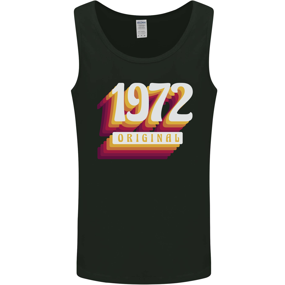 Retro 53rd Birthday Original 1972 Mens Vest Tank Top