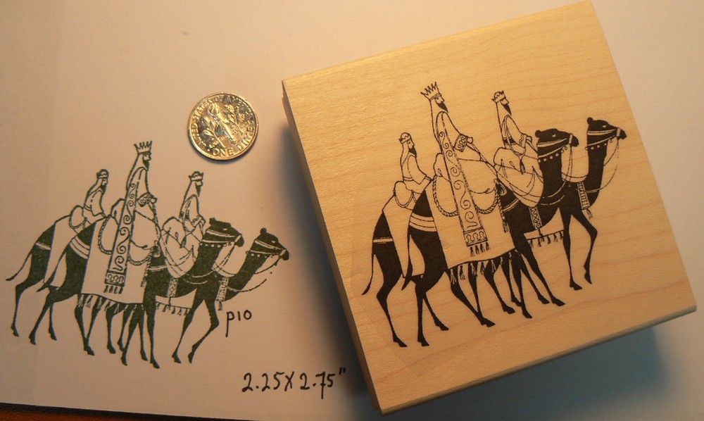 3 Kings rubber stamp 3x2.75