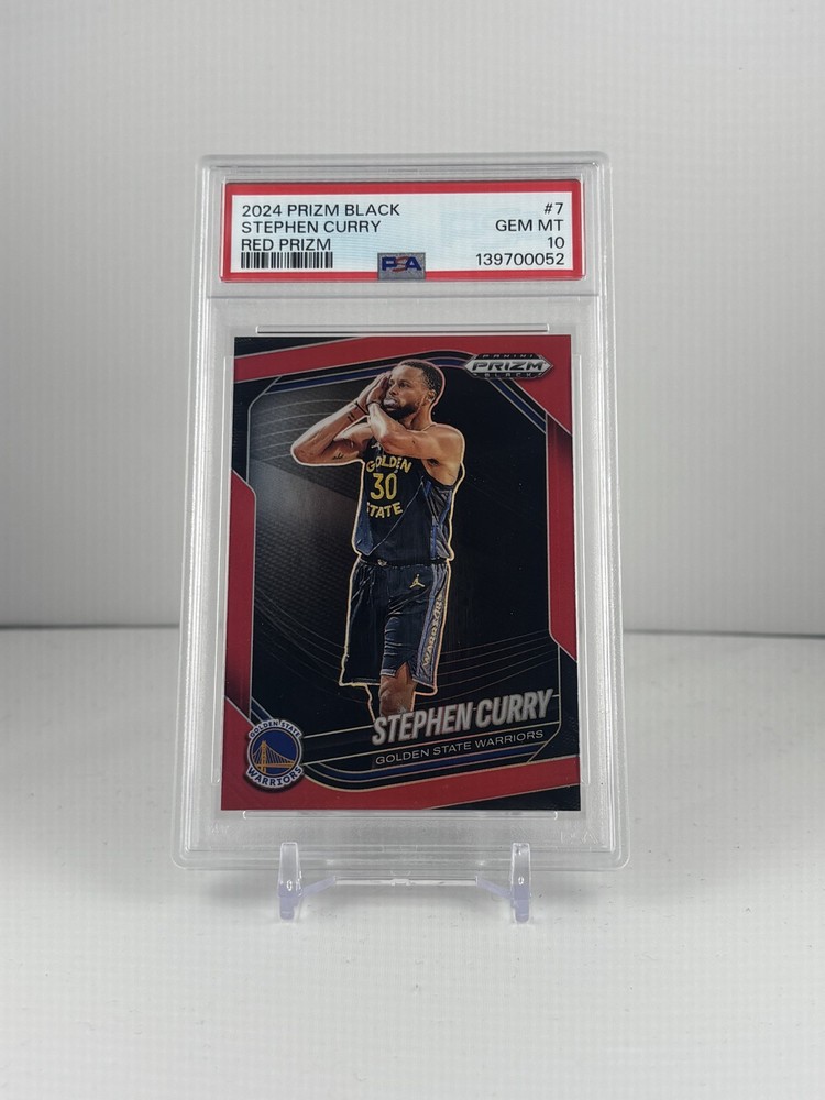 2024-25 Panini Prizm Black - Stephen Curry, Stephen Curry #7 Red Prizm 34/ 299