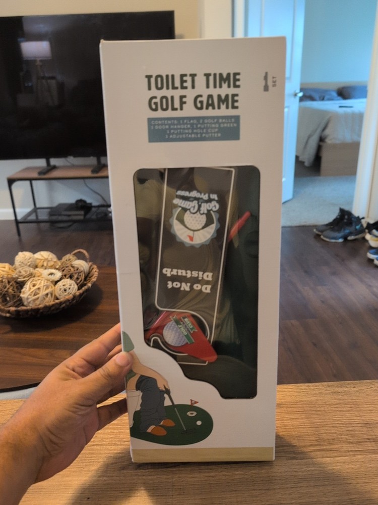 Toilet Golf Game Potty Putter Mini Golf Fun for Bathroom Time