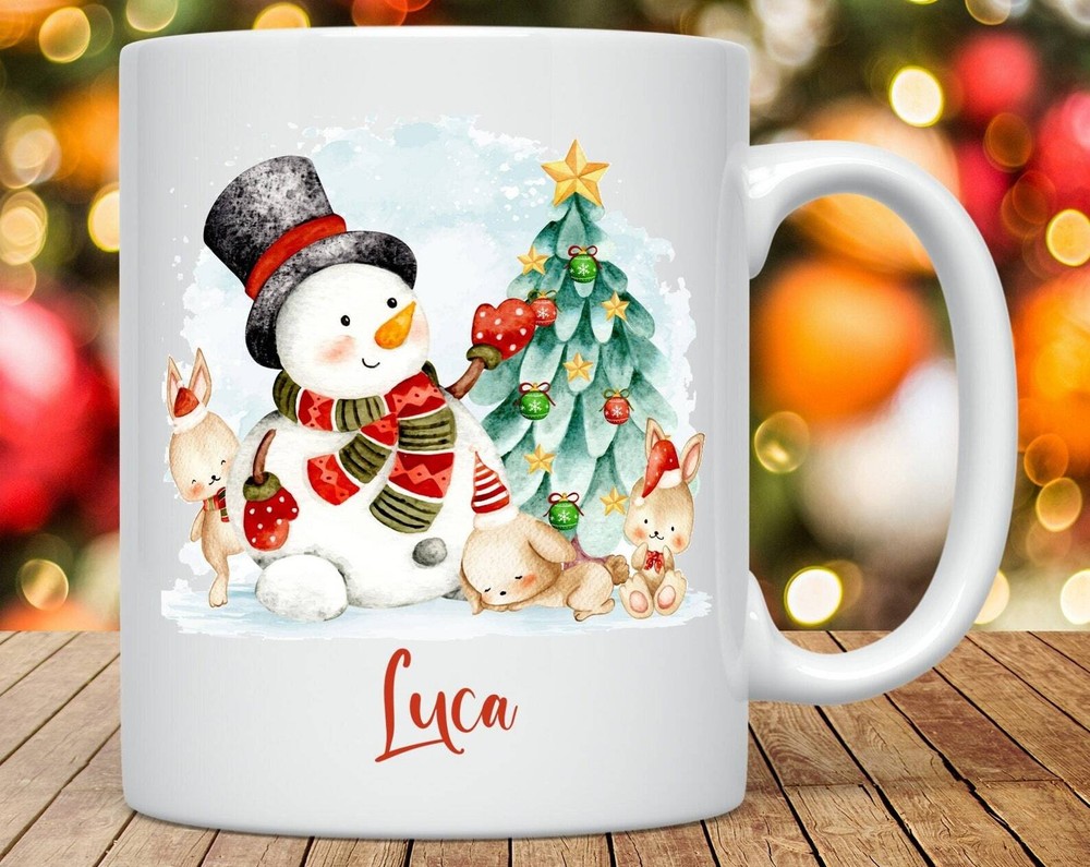Personalized Kids Christmas Mug for Christmas Movie Night and Eve Box Gift  