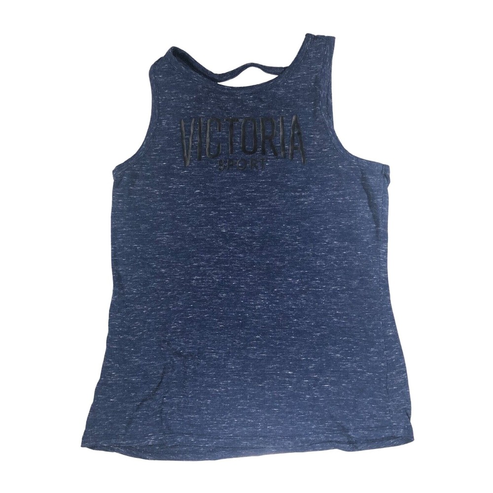 Victoria’s Secret Sport Womens Small Athletic Tank Top Cutout Open Back Blue