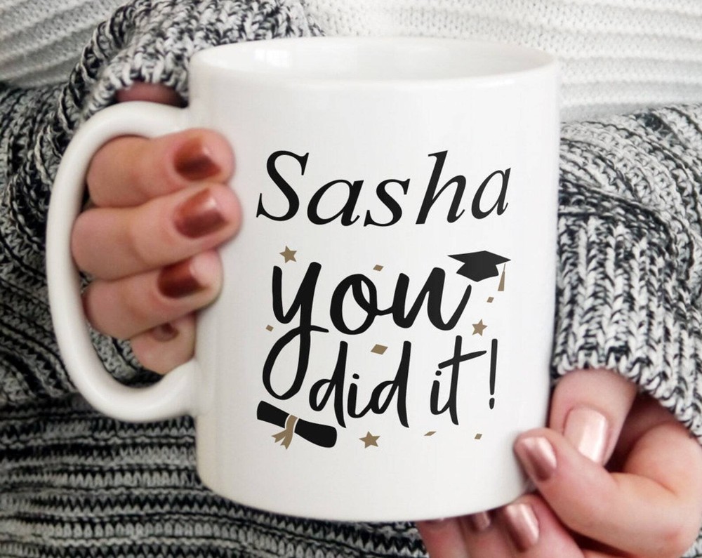 Personalised You Did It! Mug Travel Mug Latte Mug Enamel Mug Thermo Bottle
