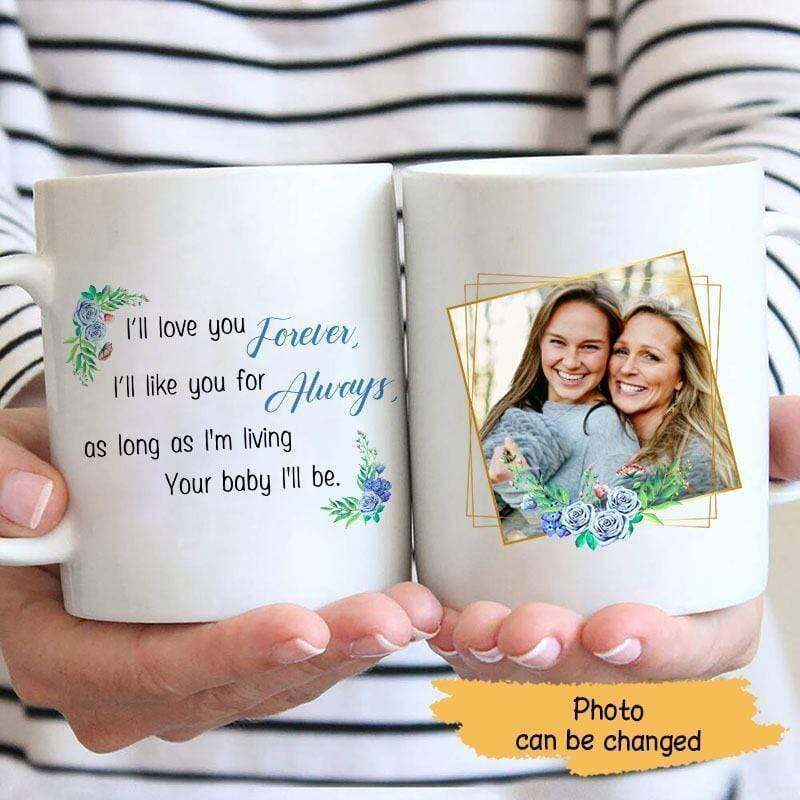Love You Forever Photo Personalized Coffee Mug Funny Gift Family Gift