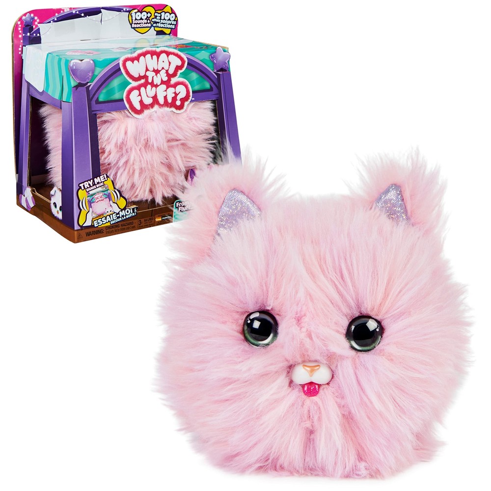 WHAT THE FLUFF? Purr ‘n Fluff Surprise Reveal Interactive Toy Pet with Over 1...