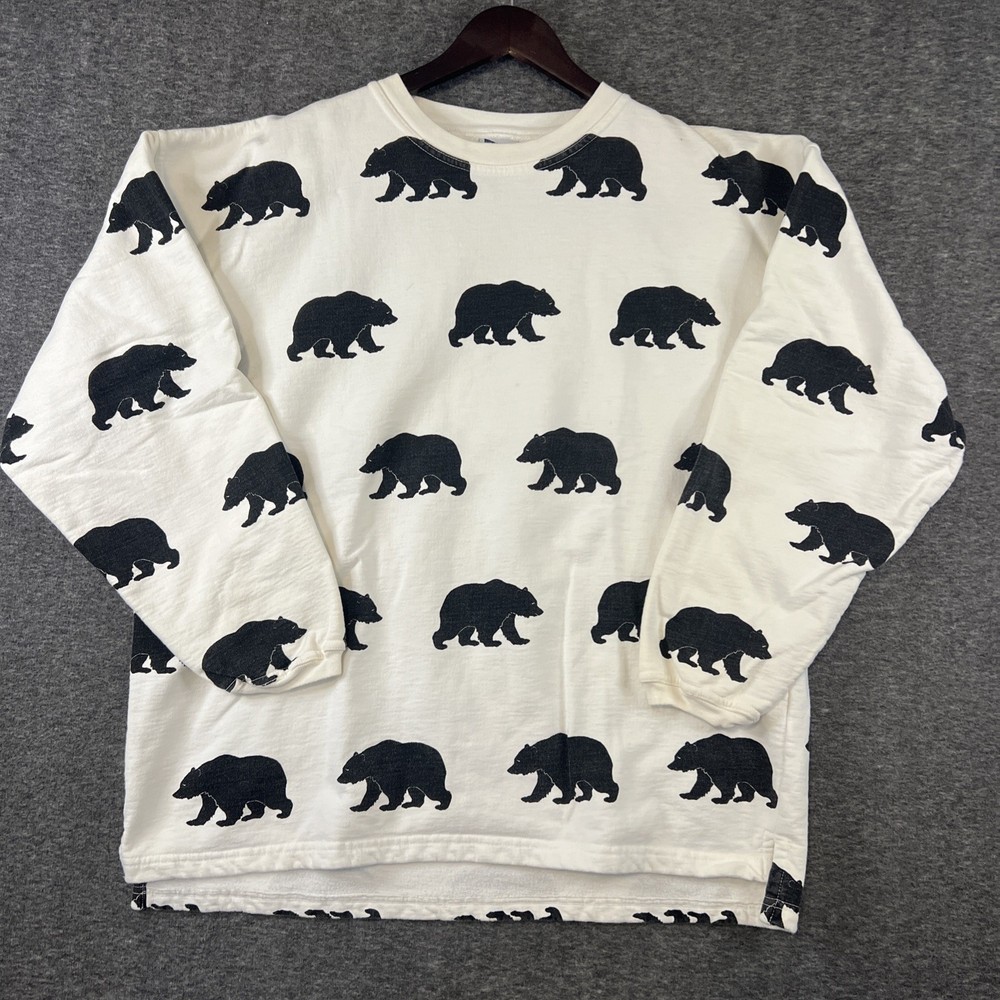 Vintage 90s Fit America Oversized Sweatshirt Women's Medium Animal Nature