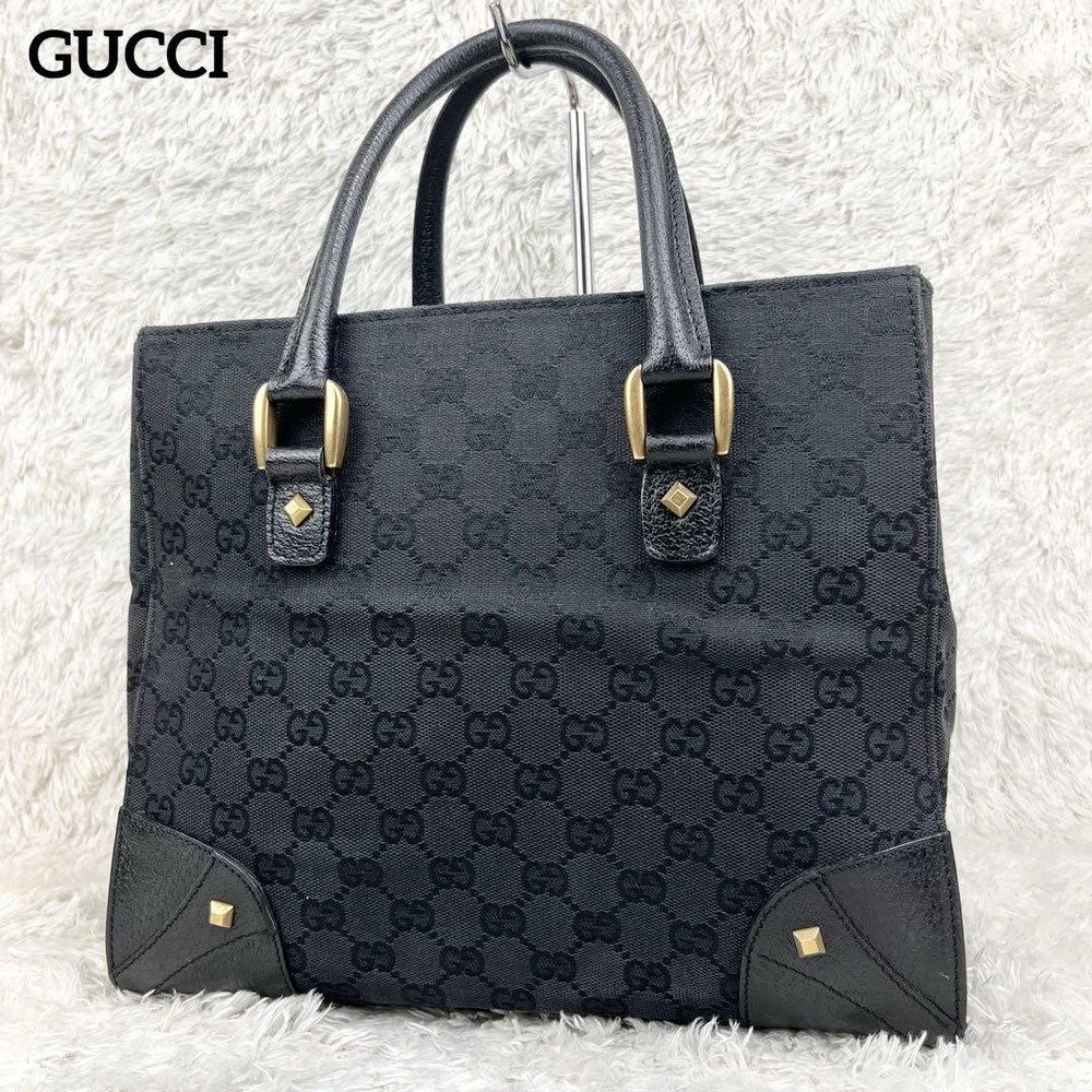 GUCCI GG Canvas Tote Bag in Black - Authentic G0607948