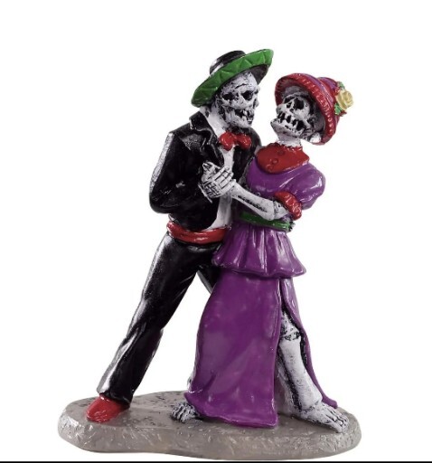 Retired Lemax Calaveras Couple Halloween Spooky Town Village Figurine #92736
