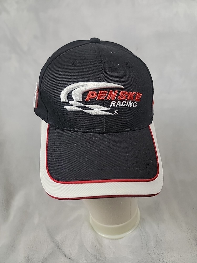 Vintage Penske Racing NASCAR Hat Black Adjustable 6 & 3 Signature 2004 Mens