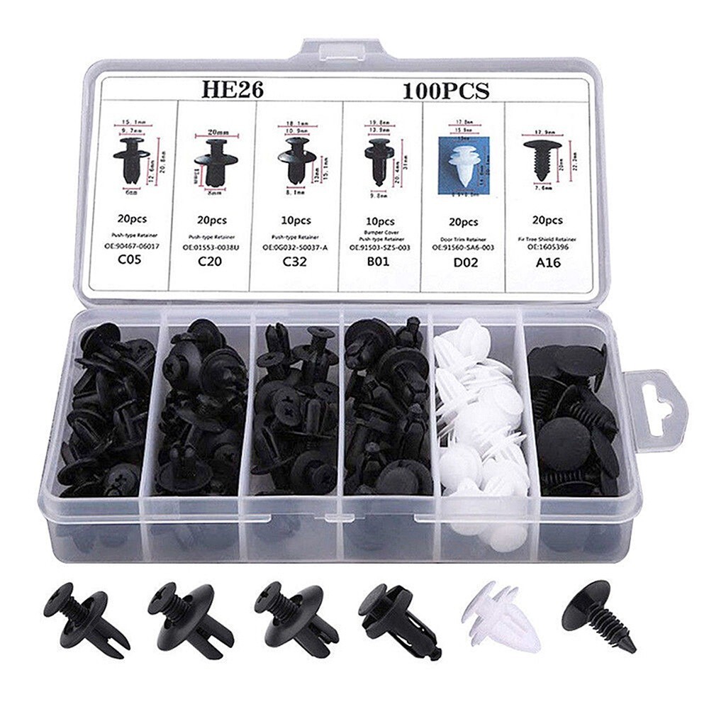 Rivet Fasteners Kits For Car For Fitting Bumpers For Fitting Side Skirts