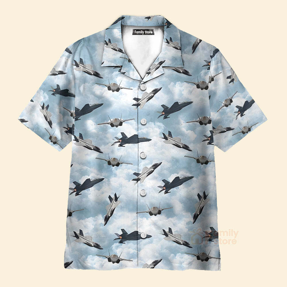 Sky Aircraft Hawaiian Shirt Airplane Aloha Shirt Aviation Shirt For Men