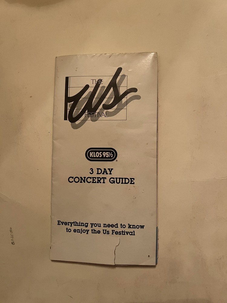 1982 U.S. Festival Map Poster Signed Steve Wozniak Bill Graham Apple Founder