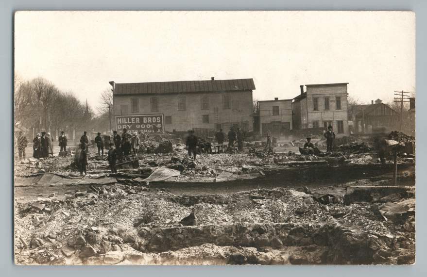 1910s Antique RPPC Real Photo of Massive Disaster Scene with Destroyed Building Ruins