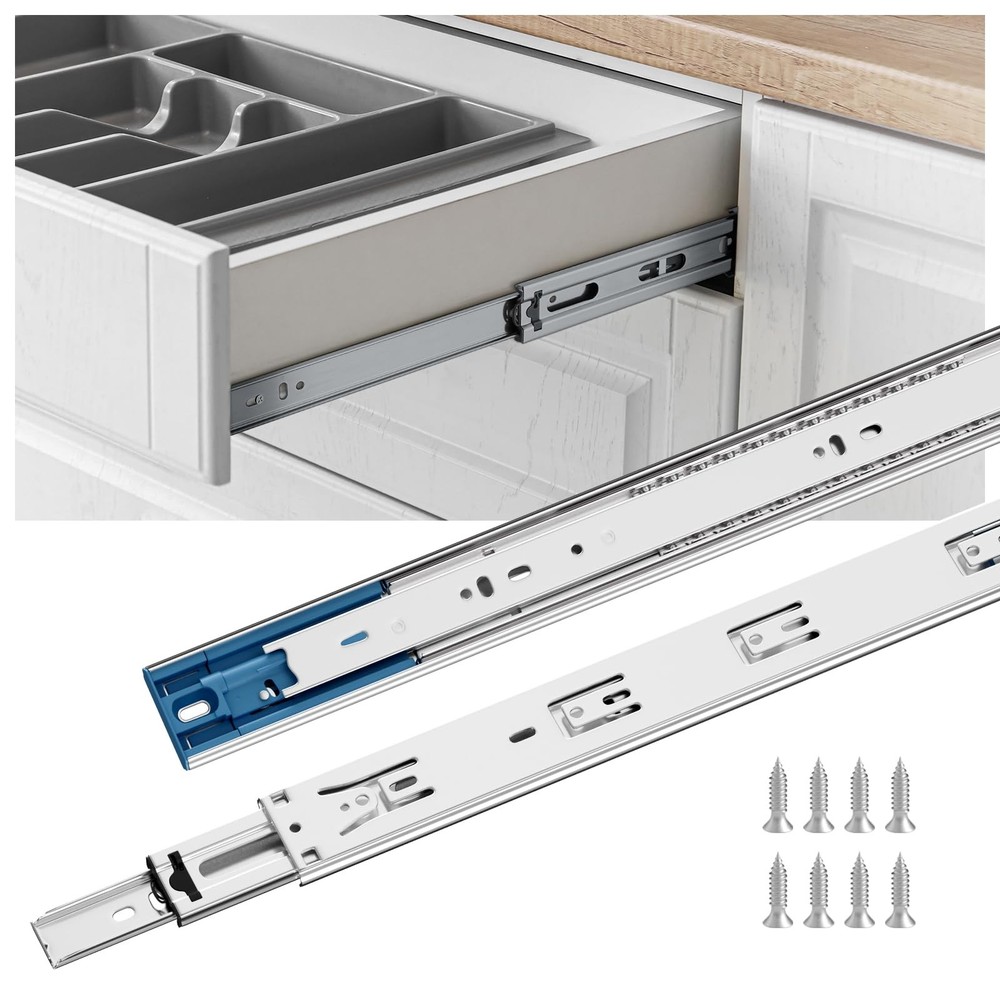 10 Pair 22 Inch Heavy Duty Soft Close Full Extension Drawer Slides