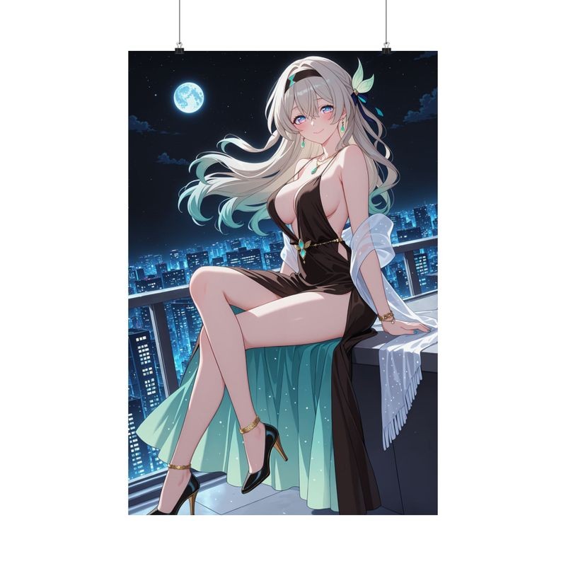 Firefly Honkai Star Rail Anime Girl Cocktail Dress Wall Poster