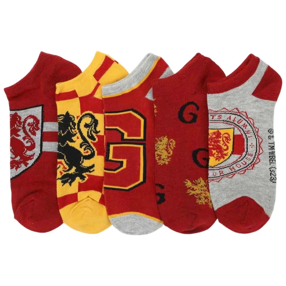 Harry Potter Gryffindor Crew Socks 5-Pack - Official Bioworld Merchandise  