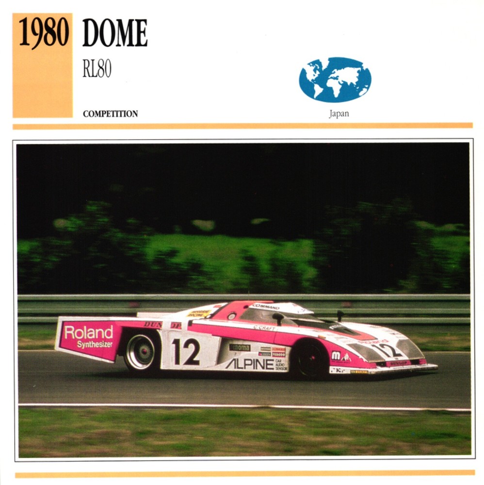1980 Dome RL80 Racing Car with Collectors Club Card – Classic Vintage Race Car