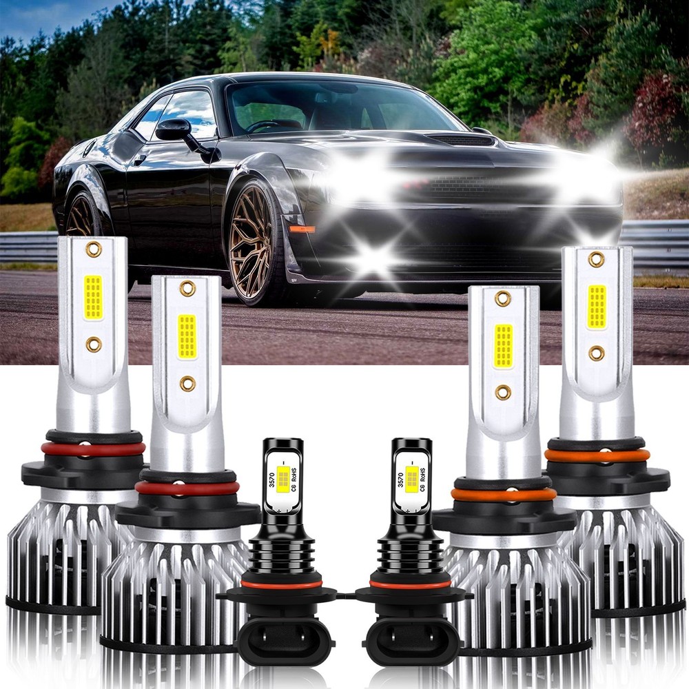 LED Headlight High Low Beam Fog Light Bulb White For Dodge Avenger 2008-2009