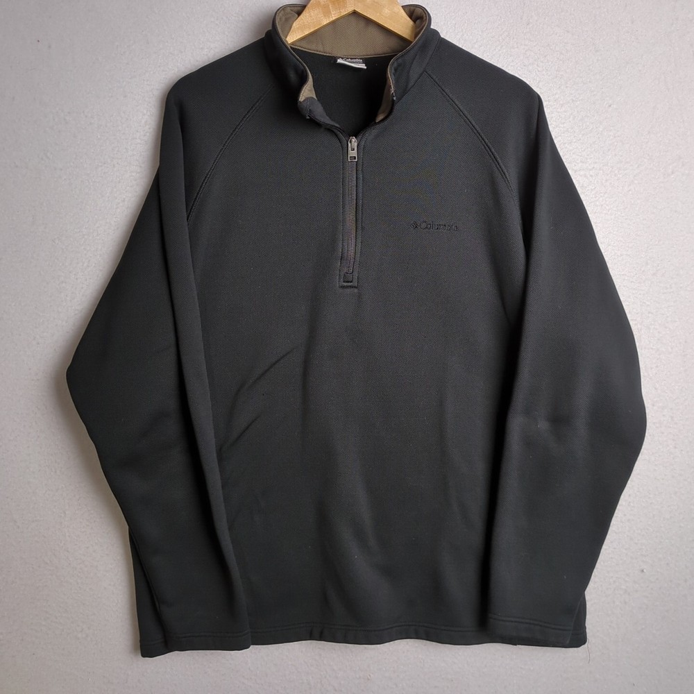 Columbia Men's Black Quarter-Zip Collared Sweater XXL/2XL