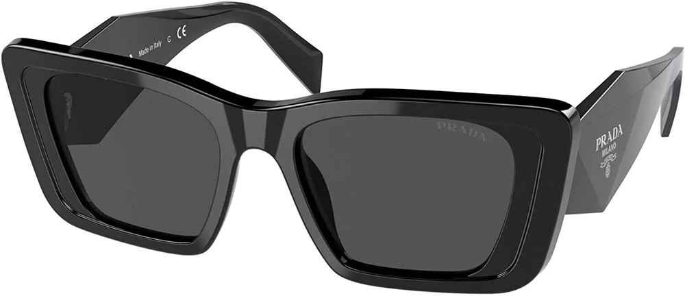PRADA SYMBOLE Black Grey Lens Women Sunglasses PR 08YS 1AB5SO