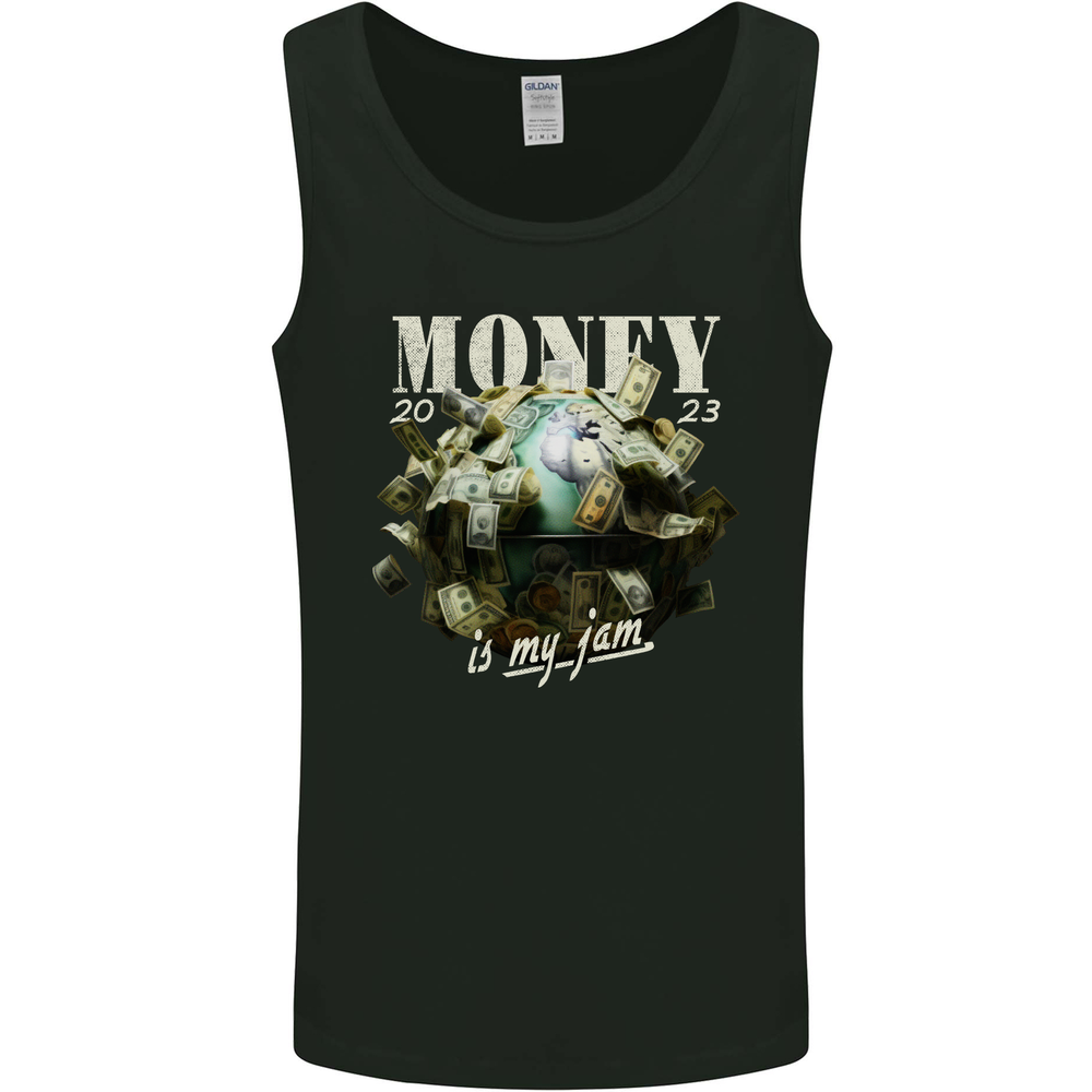 Money is My Jam Cash Hustle Mens Vest Tank Top