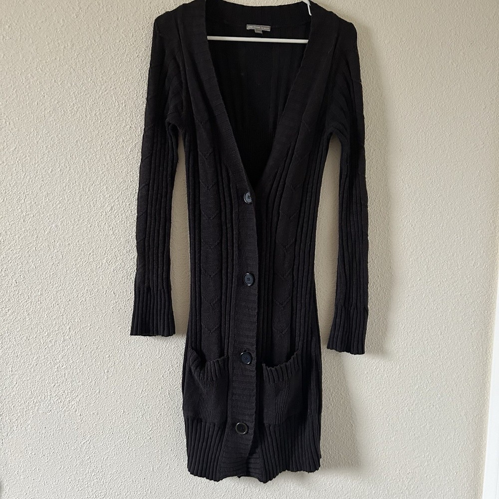 James Perse Women’s Knit Cardigan Longline Sz 2 Button Front Western Boho Casual
