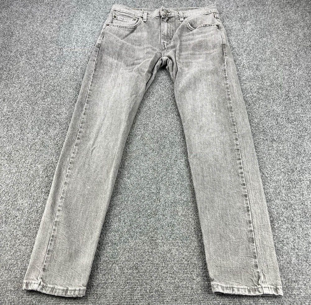 Levis 512 Jeans Mens 32x32 Gray Slim Tapered Fit Straight Leg Streetwear Casual