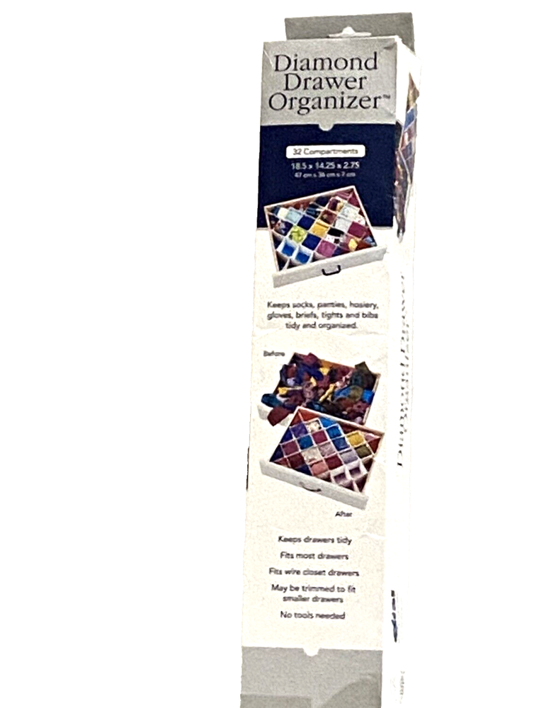 Drawer Organizer 32 Compartments Socks Underwear Bras Diamond Shaped Slots