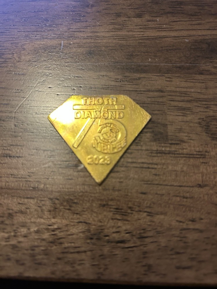 2023 Mardi Gras Krewe Of Thoth Gold Aluminum Diamond Jubilee Doubloon