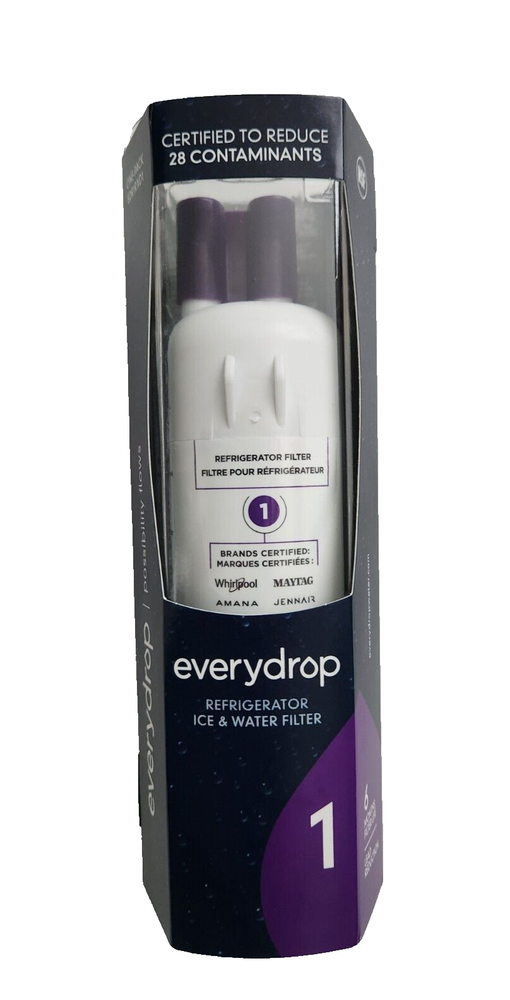 Whirlpool EveryDrop 1 Refrigerator Ice & Water Filter EDR1RXD1 SinglePack Purple