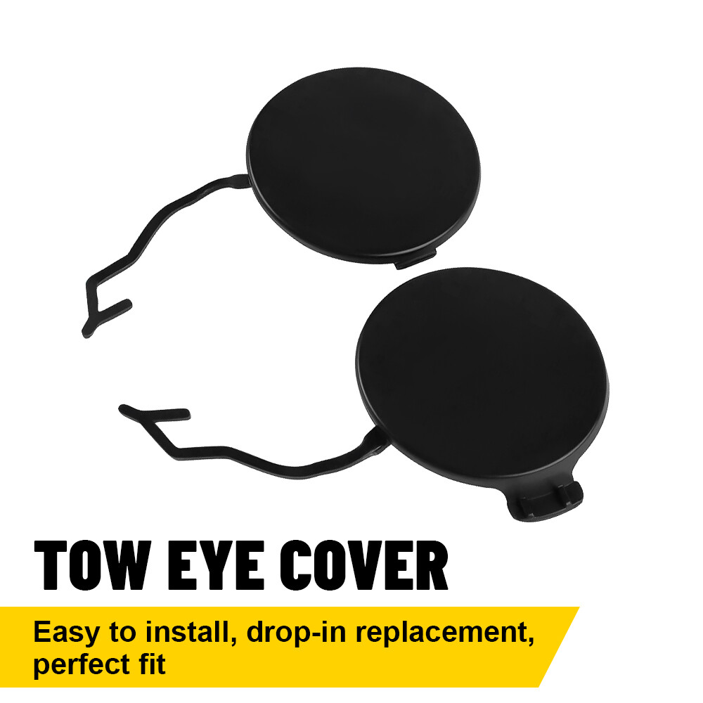 Porsche Cayenne 2011-2014 Front Bumper Tow Hook Eye Cap Cover Pair