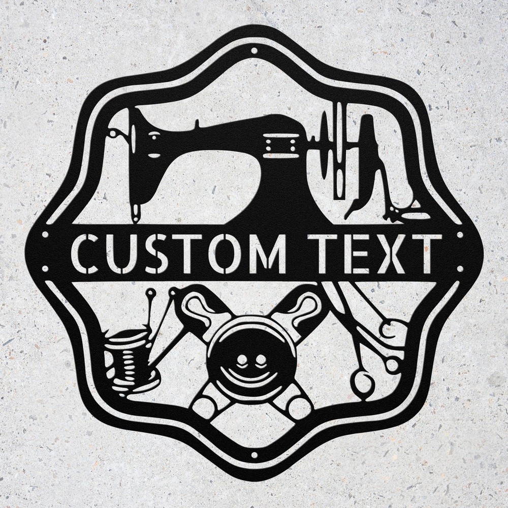 Custom Sewing Tools Metal Sign Personalized Wall Art Decor Gift for Sewers