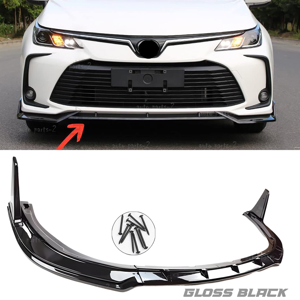 Toyota Camry SE/XSE 2018-2023 Gloss Black Front Bumper Lip Splitter Spoiler 5-Piece Set