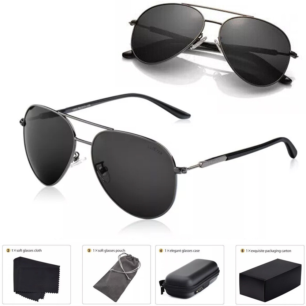 Unisex Classic Aviator Sunglasses Driving Sun glasses Polarized Lens UV Blocking