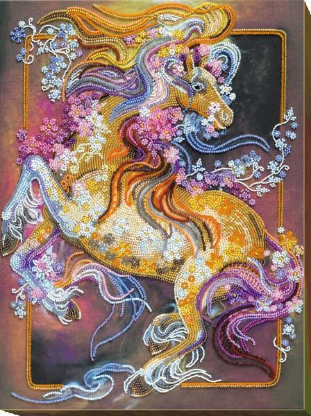 Bead embroidery kit Allure needlework kit Art canvas beadwork pattern