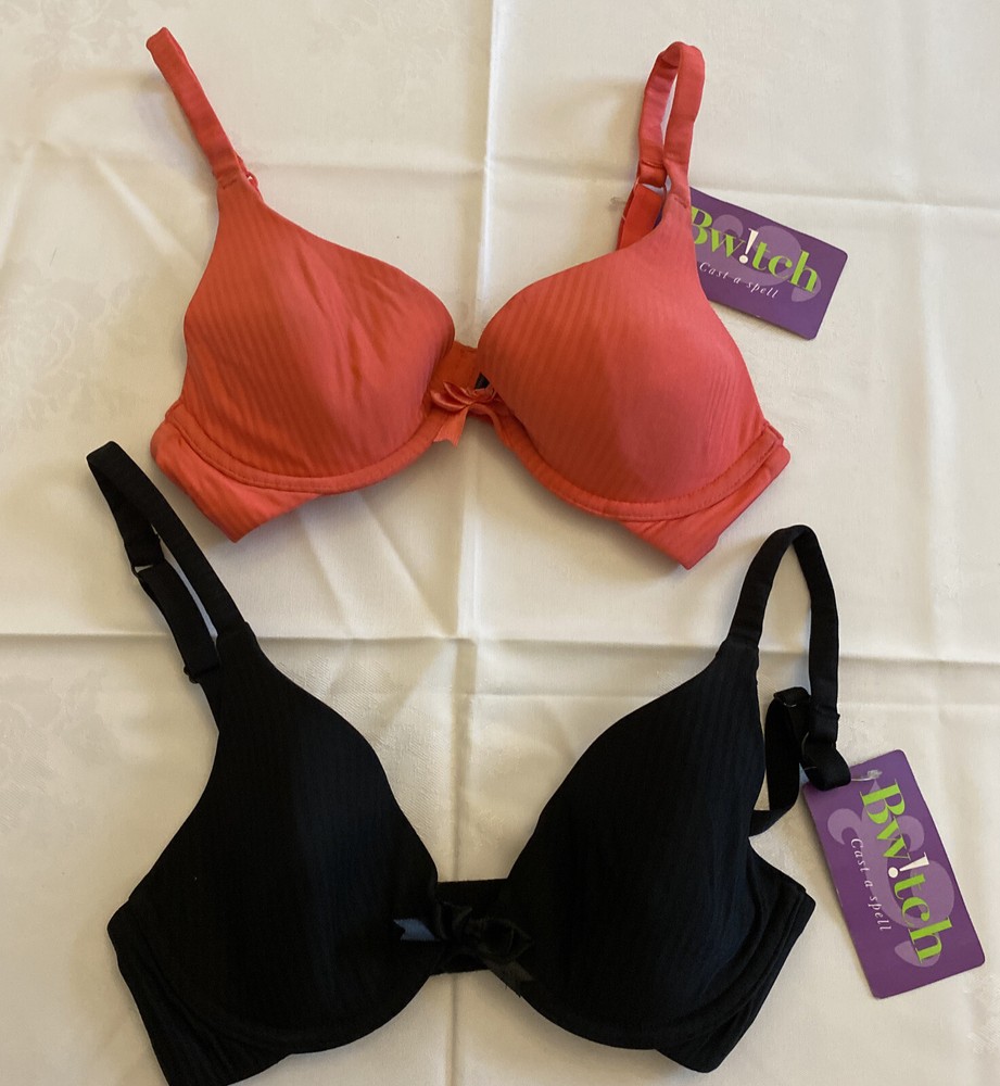 CLEARANCE SALE 2x BWITCH LADIES WOMEN'S  SILKEN UNDERWIRED BRA SIZE 32B ,80cm-image