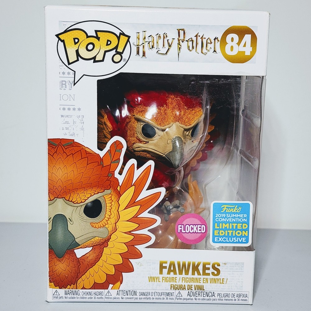 Funko Pop: Harry Potter - Fawkes #84 Flocked SDCC 2019 Exclusive w/ Protector