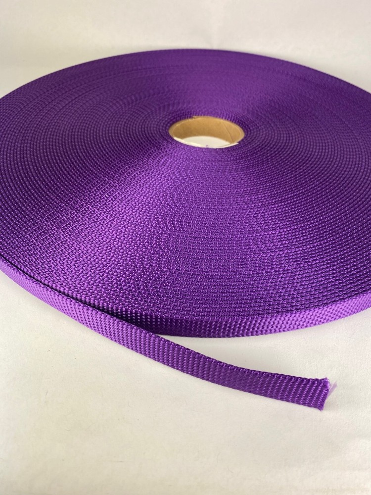 50yd roll 5/8in heavy purple nylon webbing for collars belts crafts-image