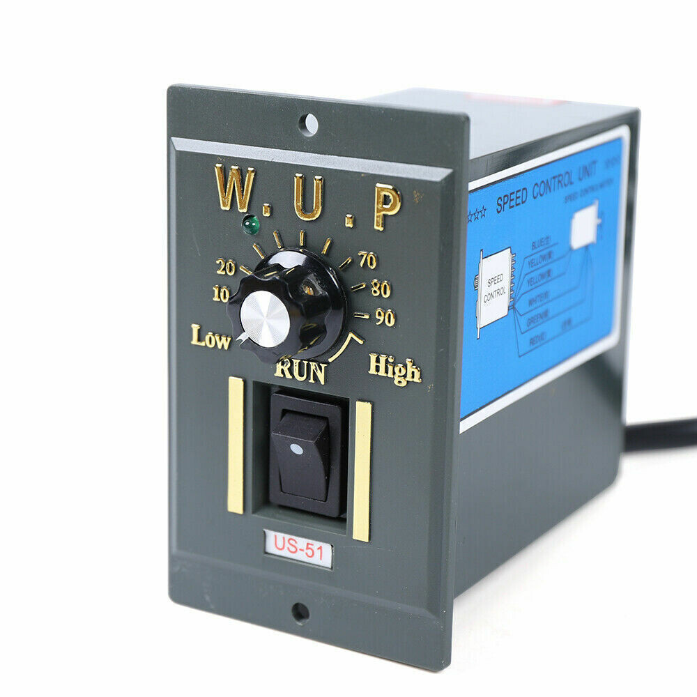 110V Electric Single Phase AC Gear Motor Variable Speed Controller 1:10 125RPM