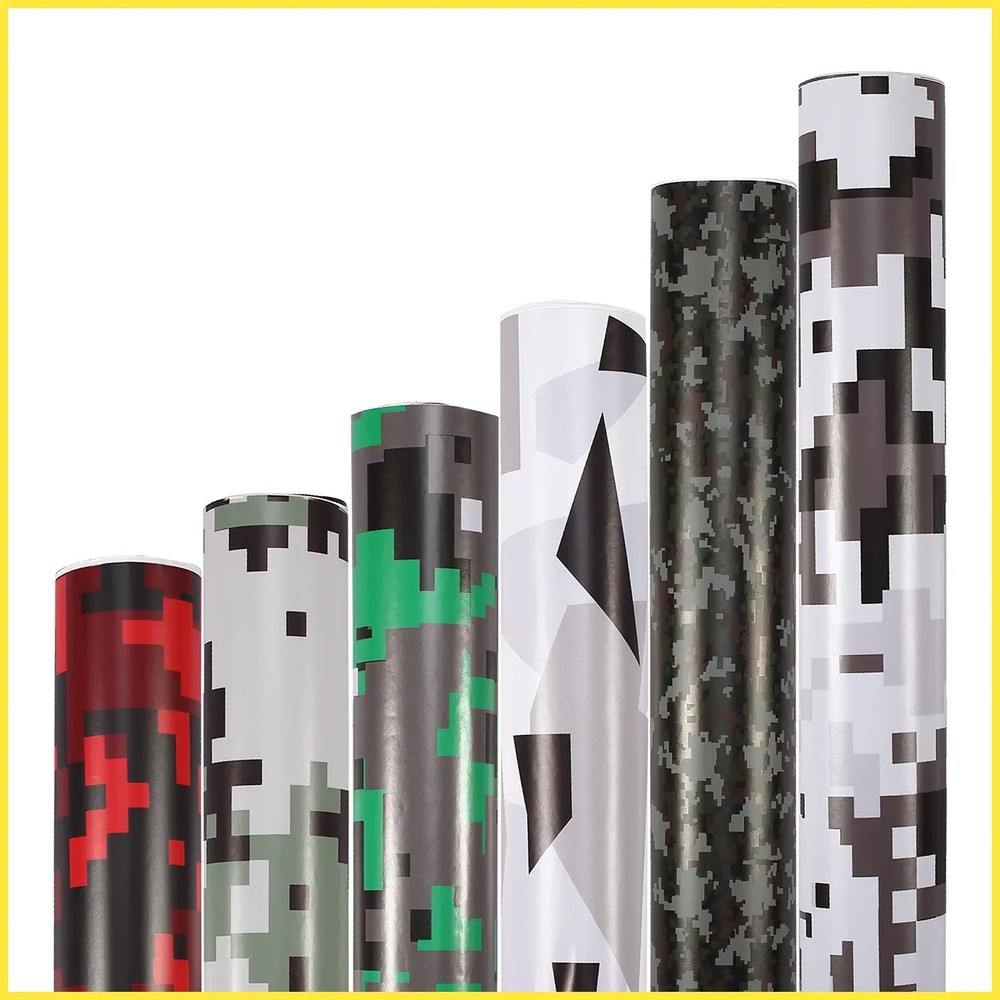 Camo Shadow Camouflage Vinyl Car Wrap Air Release Film Sticker Decal Sheet