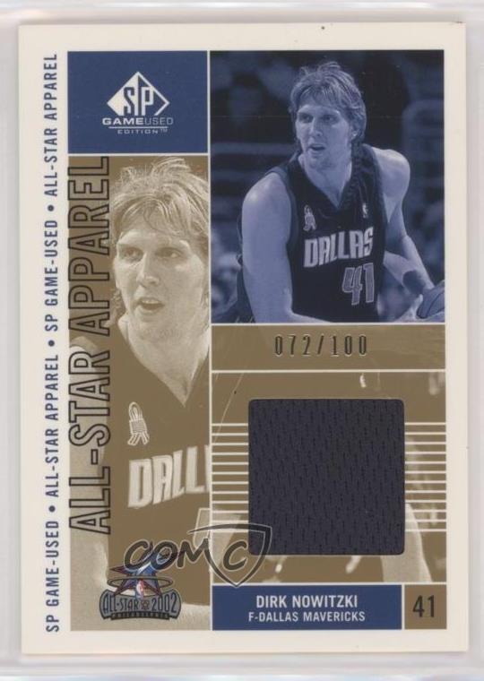 2002-03 SP Game Used Edition All-Star Apparel Gold /100 Dirk Nowitzki #DN-AS HOF