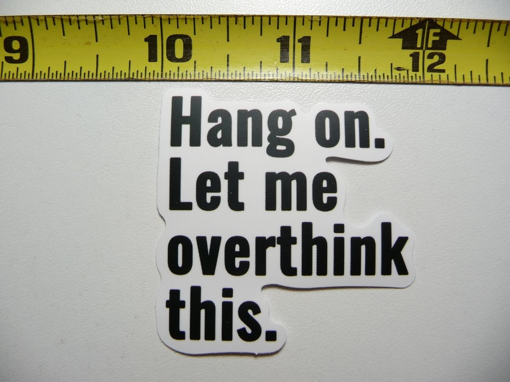 Hang On Let Me Overthink This Funny Snarky Sarcastic Sticker Decal