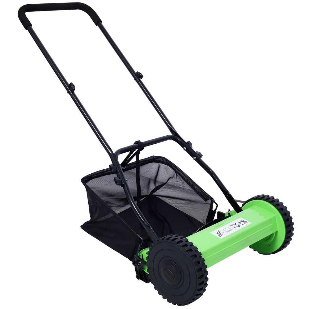 16-Inch 5-Blade Cordless Manual Reel Lawn Mower For Park Greening, Villa Yard