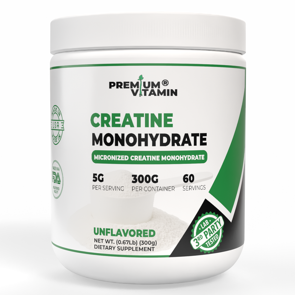 Creatine Monohydrate Powder Muscle gain (Micronized) 5g per serv 300g Unflavored
