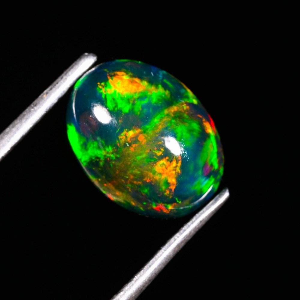 Opal Gemstone Cabochon Opal Jewelry Ethiopian Black Opal Cabochon Oval Shape