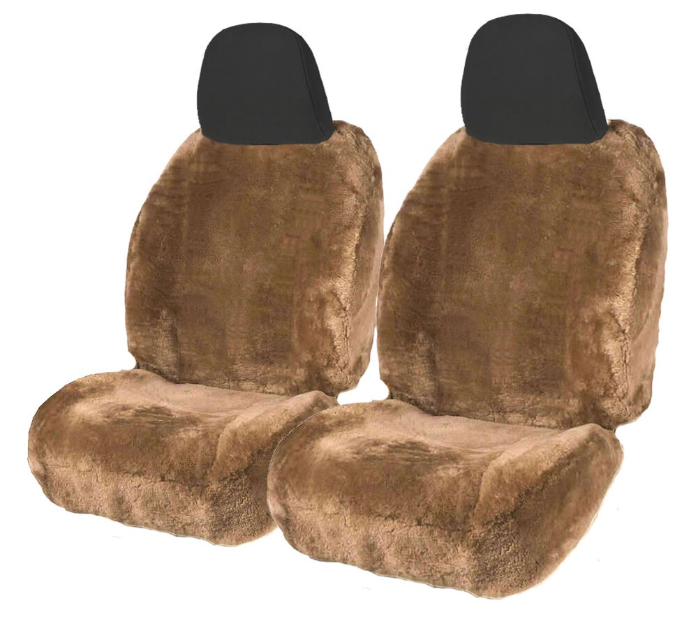 NISSAN QASHQAI Luxury Sheepskin Seat Covers Full Set Brown Camel